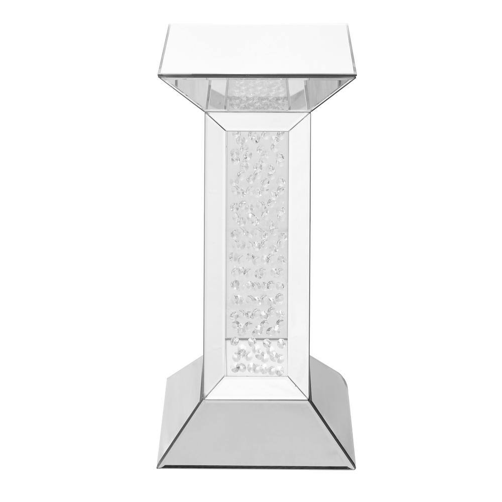 Alt View 3. Elegant Decor - 12 inch Crystal End Table in Clear Mirror Finish - Clear.