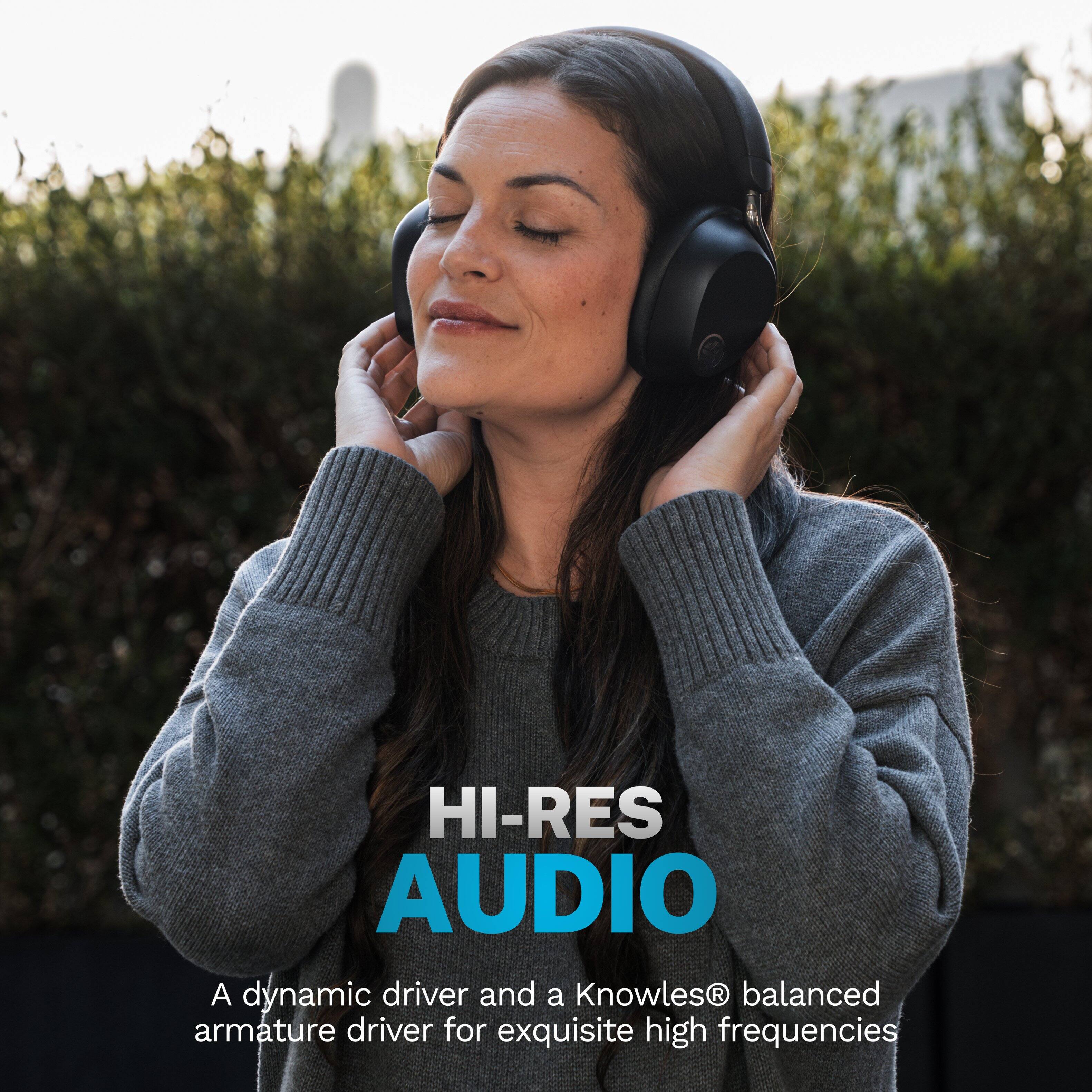 HI-RES AUDIO

A dynamic driver and a Knowles® balanced armature driver for exquisite high frequencies