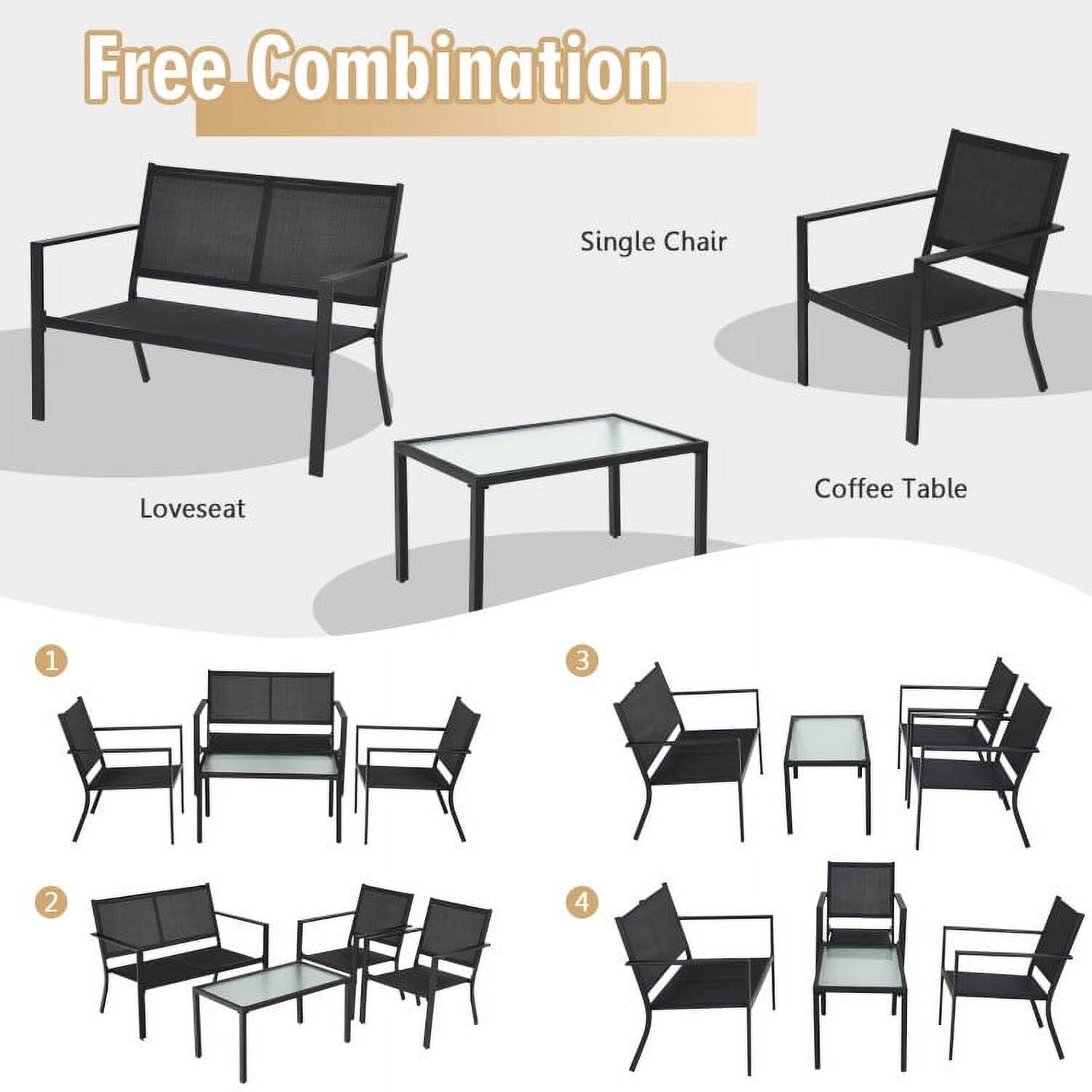 Free Combination

Single Chair  
Loveseat  
Coffee Table  

1  
2  
3  
4