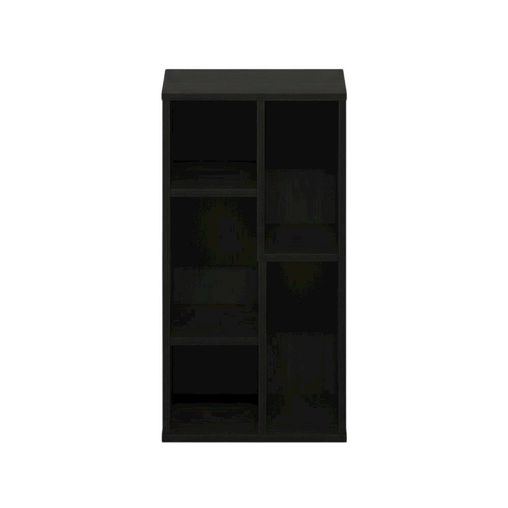 Back. FurniFact - Irregular 3-Cube Bookcase with Espresso Finish - Espresso.