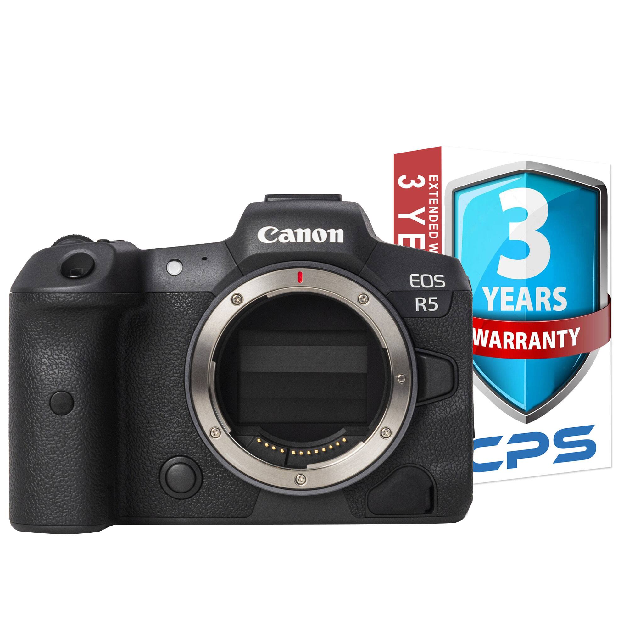 Canon EOS R5  
3 YEARS EXTENDED WARRANTY  
CPS