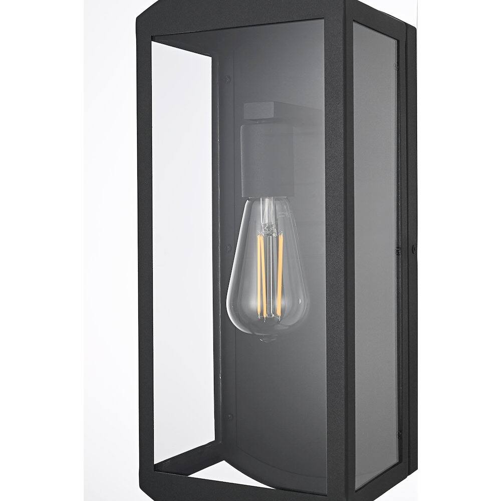 Alt View 2. Elegant Lighting - Miles 7 Inch Outdoor Wall Sconce In Black - Black.