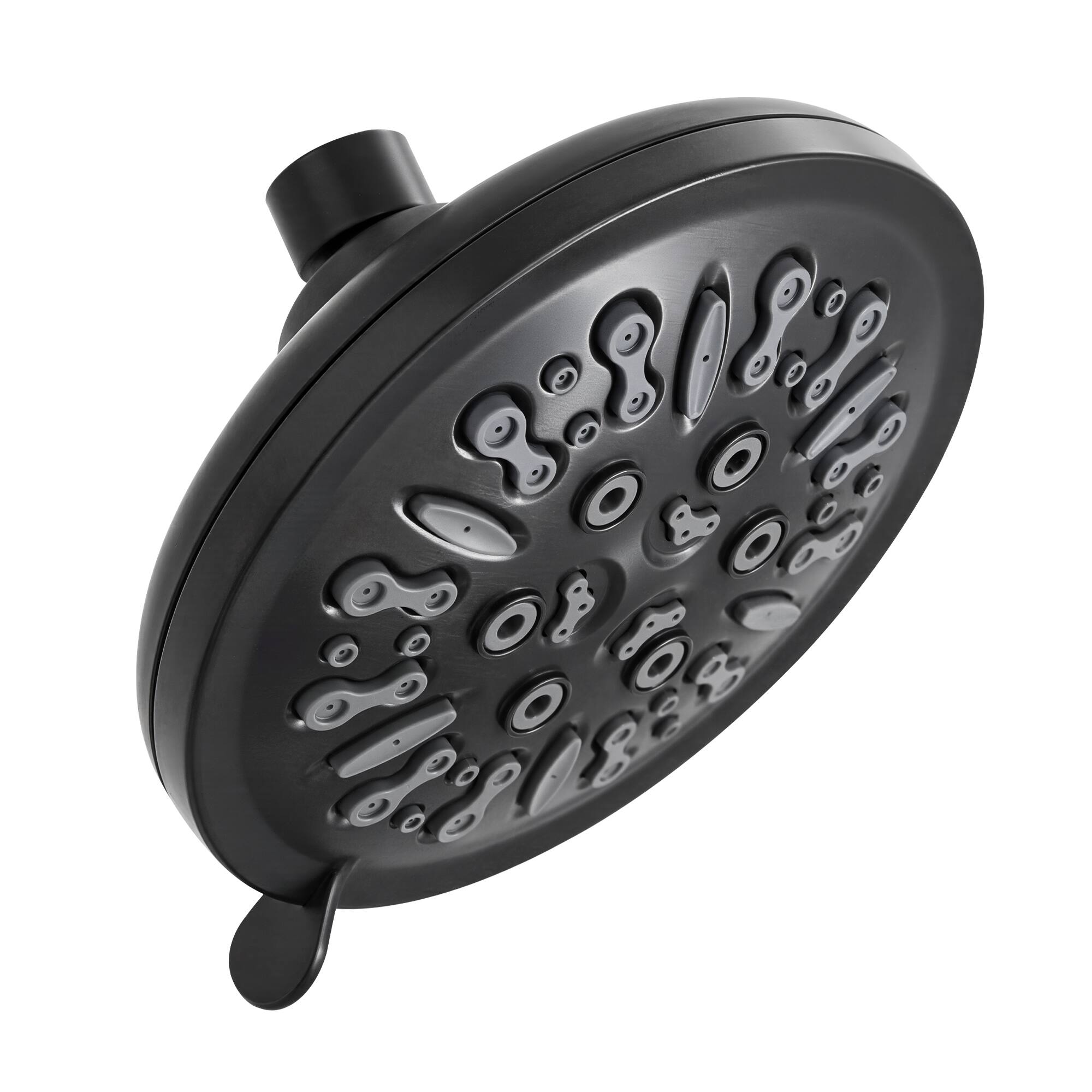 Front. Akicon - Akicon Adjustable High Pressure Shower head with 8-Setting Anti-Clogging Nozzles 2.5 gpm in Black - Black.