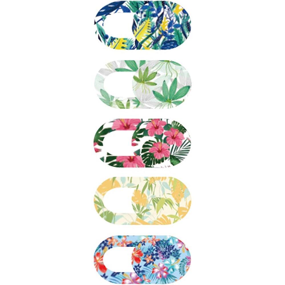 Front. RTMB - Ultra-Thin Webcam Cover Slides, Privacy Blocker – Flower 5-Pack.