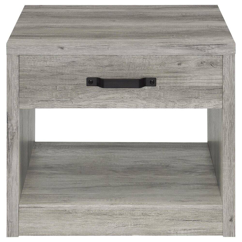 Alt View 4. Coaster Co. of America - Felix 2-piece Coffee and End Table Set Grey Driftwood - Brown.