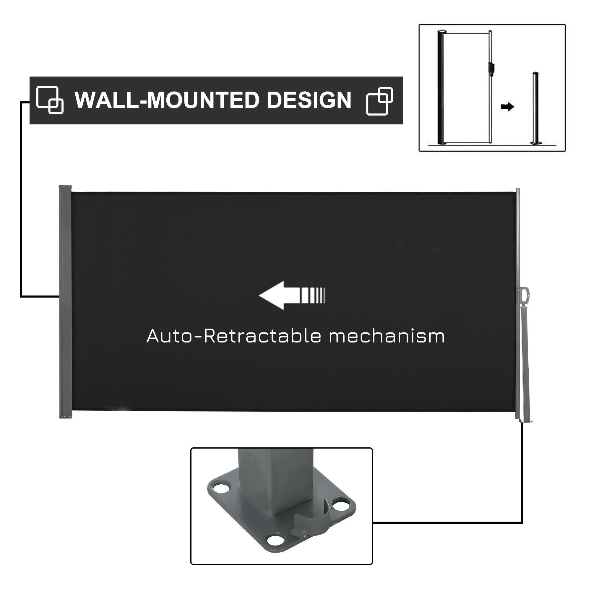 WALL-MOUNTED DESIGN

Auto-Retractable mechanism
