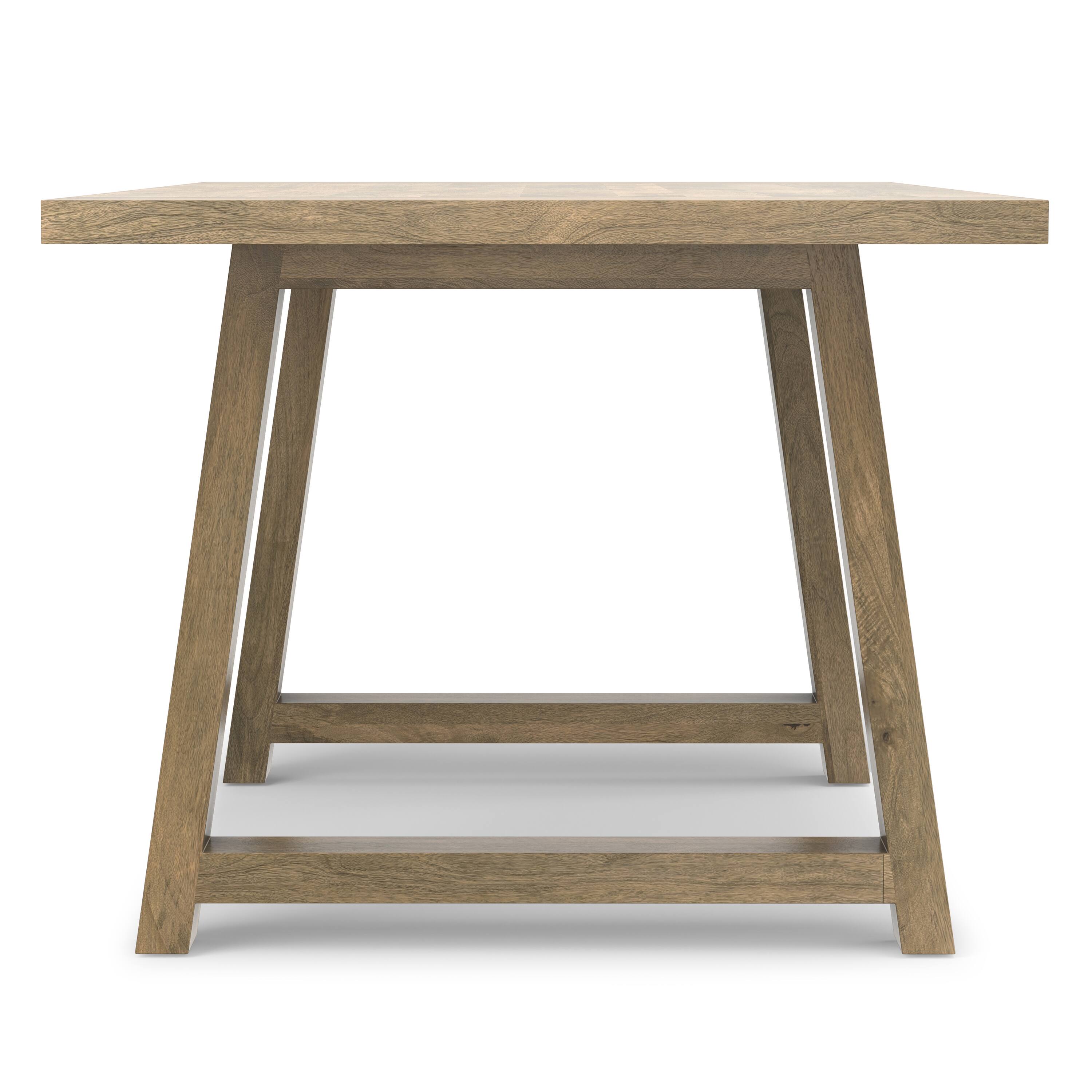 Alt View 1. Simpli Home - Whitley 72 inch Wide Solid Mango Farmhouse Dining Table in Grey Wash - Grey Wash.