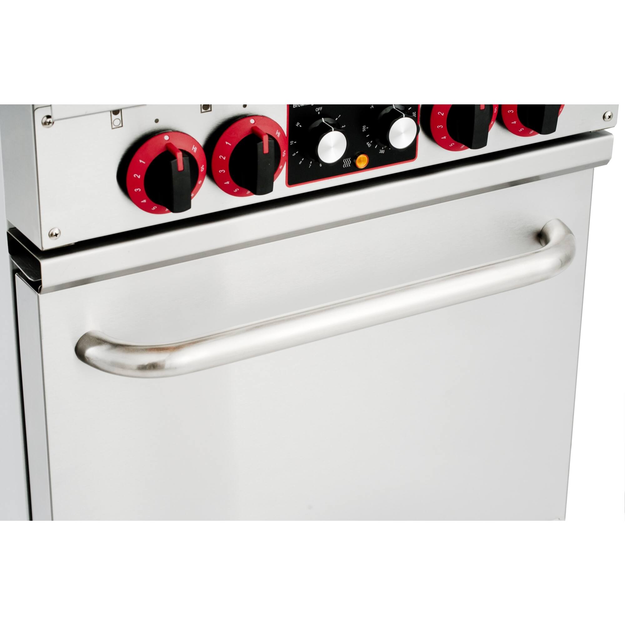 Alt View 6. Koolmore - 24 In. Commercial Electric Range with 4 Burners and 1 Standard Electric Oven in Stainless Steel - 208V 3 Phase - Stainless-Steel.