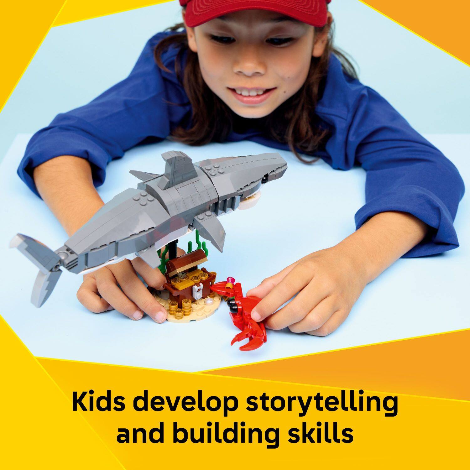 Kids develop storytelling and building skills