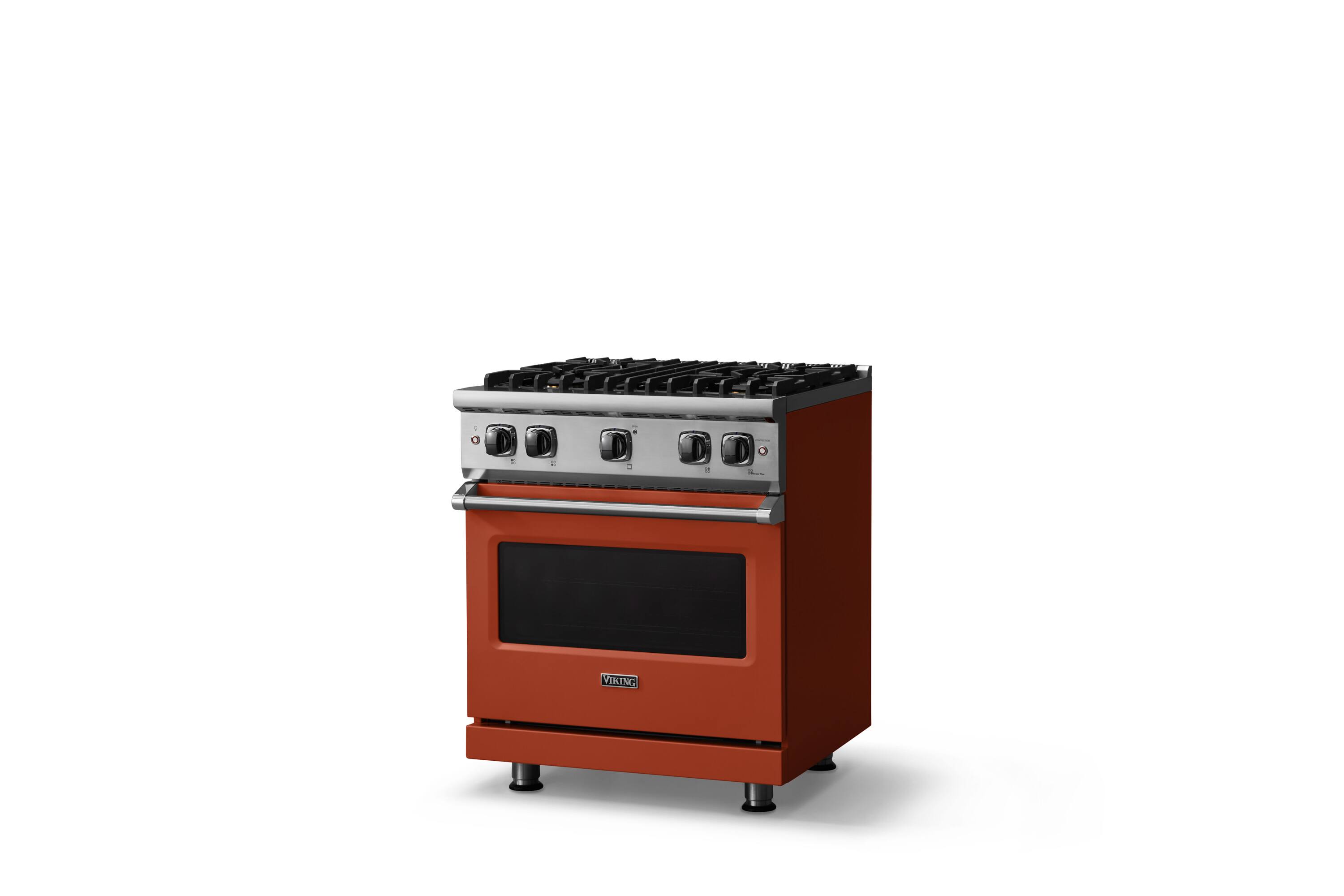 Angle. Viking - 5-Series Gas Sealed Burner Range - Spiced Cider.