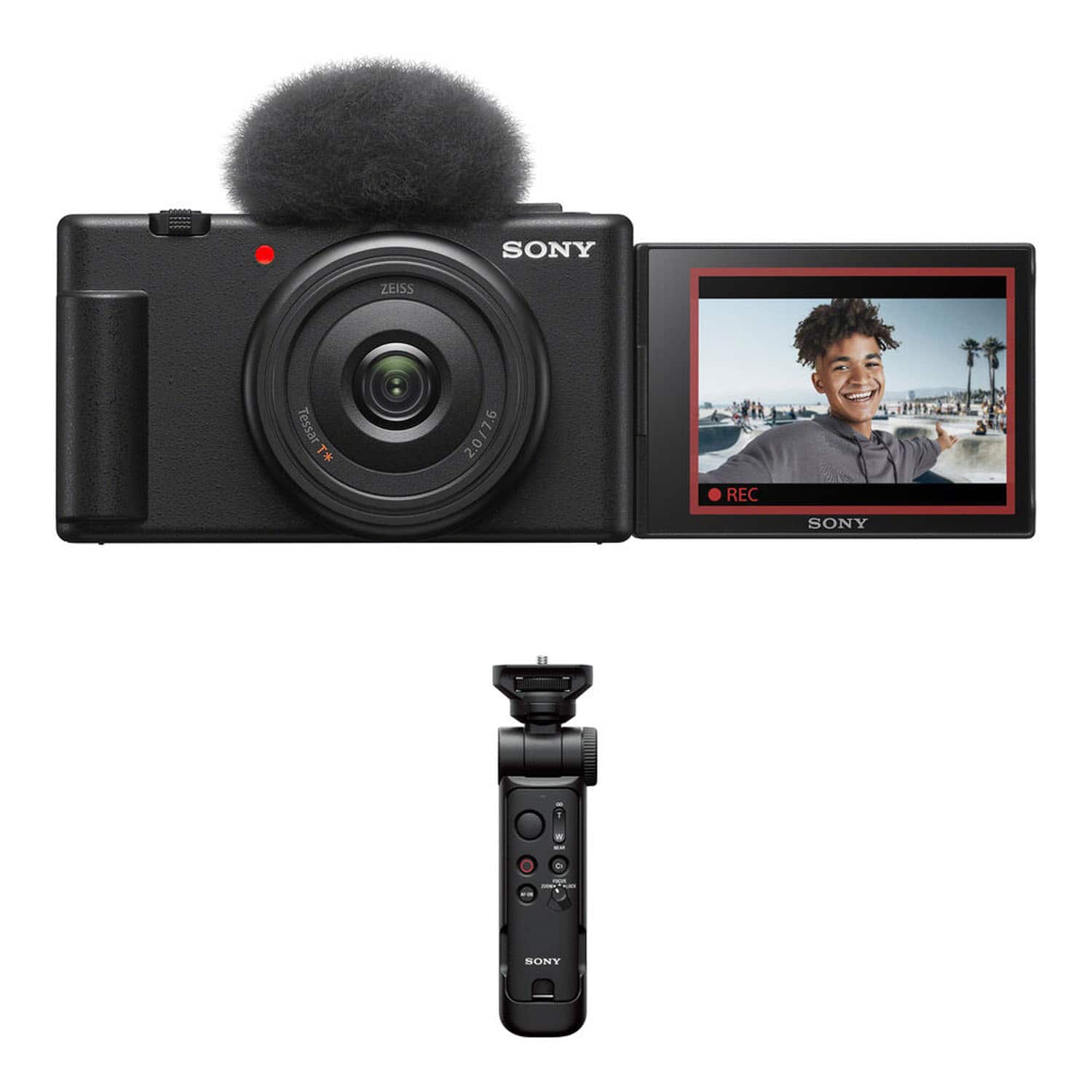 Bundle - Sony - ZV-1F Vlogging Camera with Vlogger Accessory Kit (Black) - White price history on PriceWatchPro
