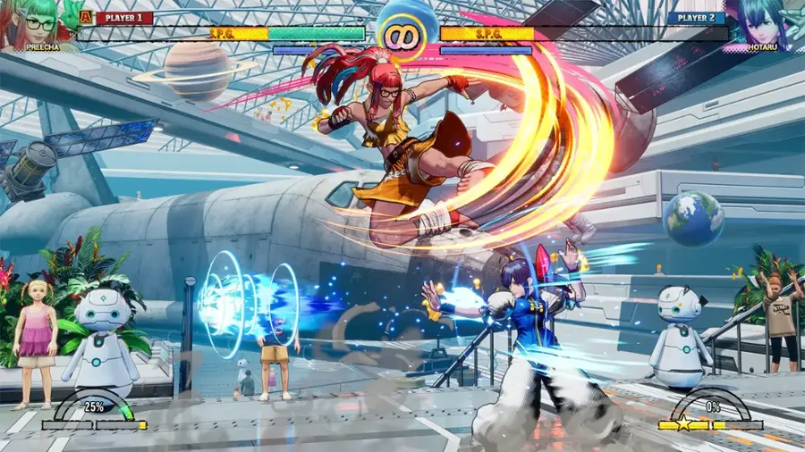 Preecha is Player 1 and Hotaru is Player 2.