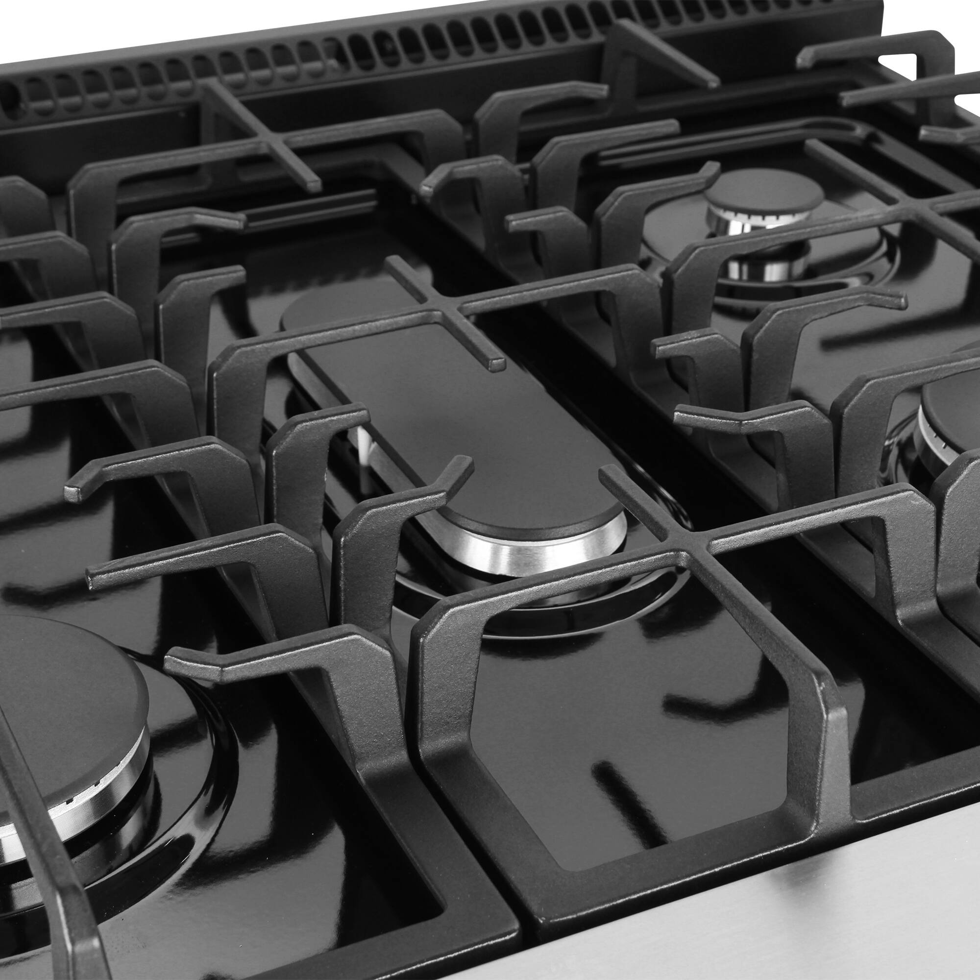 Alt View 6. COSMO - COS-RGS305SS 30 in. Stellar Collection 4.6 cu. ft. Gas Range, 5 Burners, Convection Oven, Cast Iron Grates - Stainless Steel.