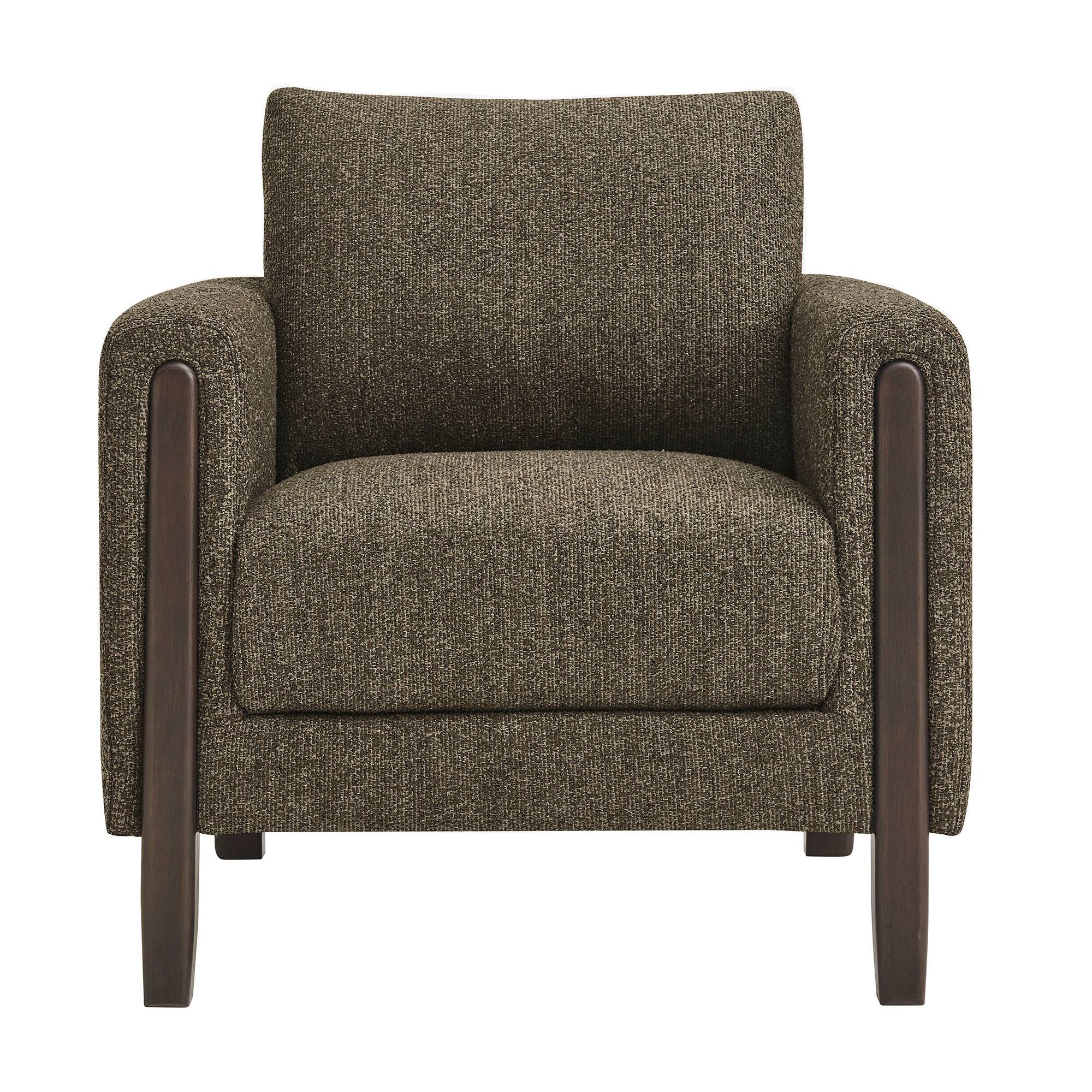 Alt View 4. Modway - Hawken Boucle Fabric Accent Armchair by Modway - Antique Espresso.
