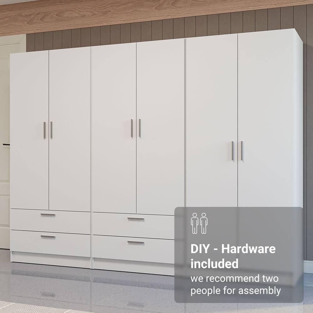 DIY - Hardware included  
we recommend two people for assembly