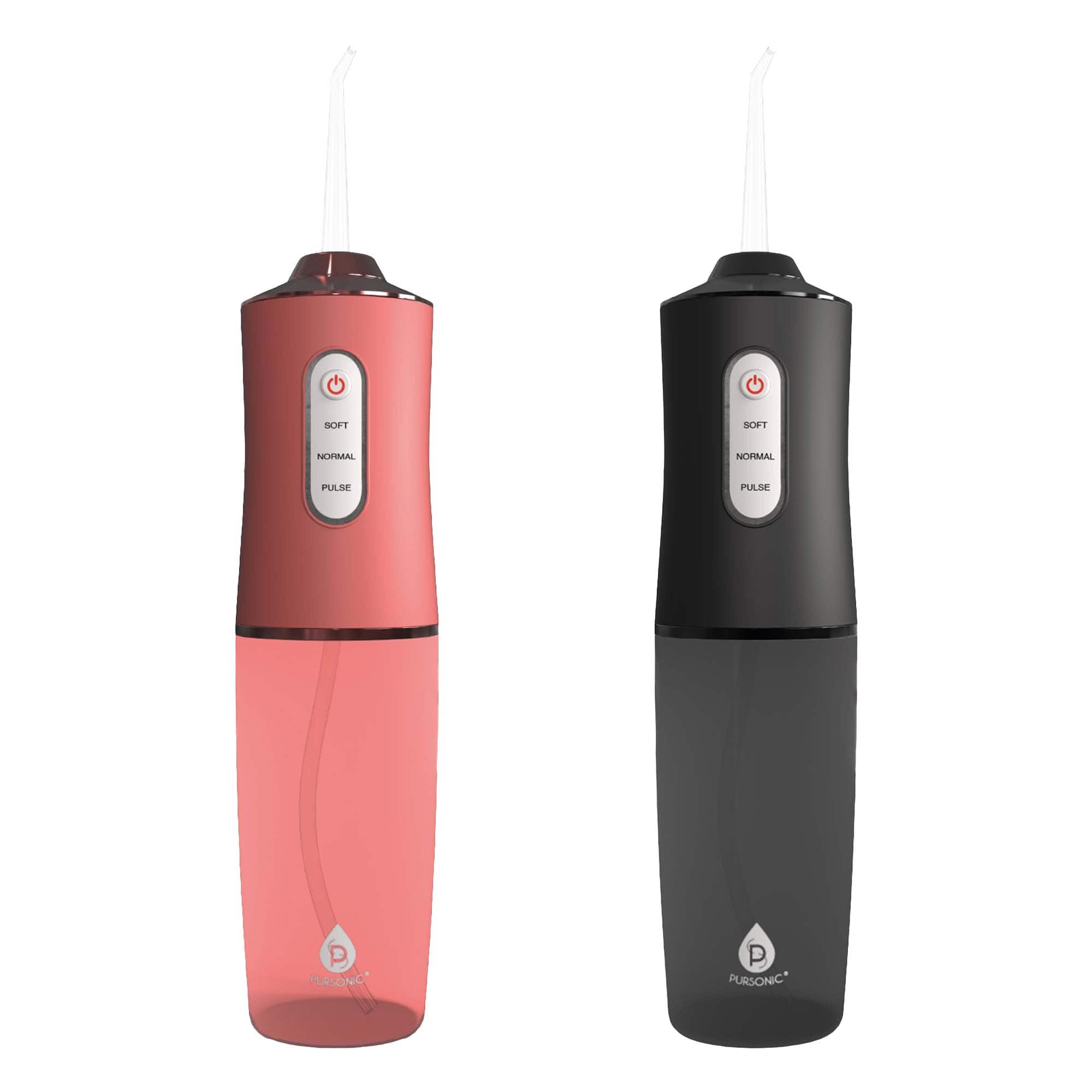 Him’s and Her’s – Pursonic USB Rechargeable Water Flossers (Black & Pink) - Multicolor