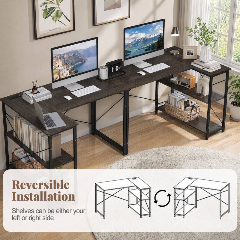 Reversible Installation  
Shelves can be either your left or right side