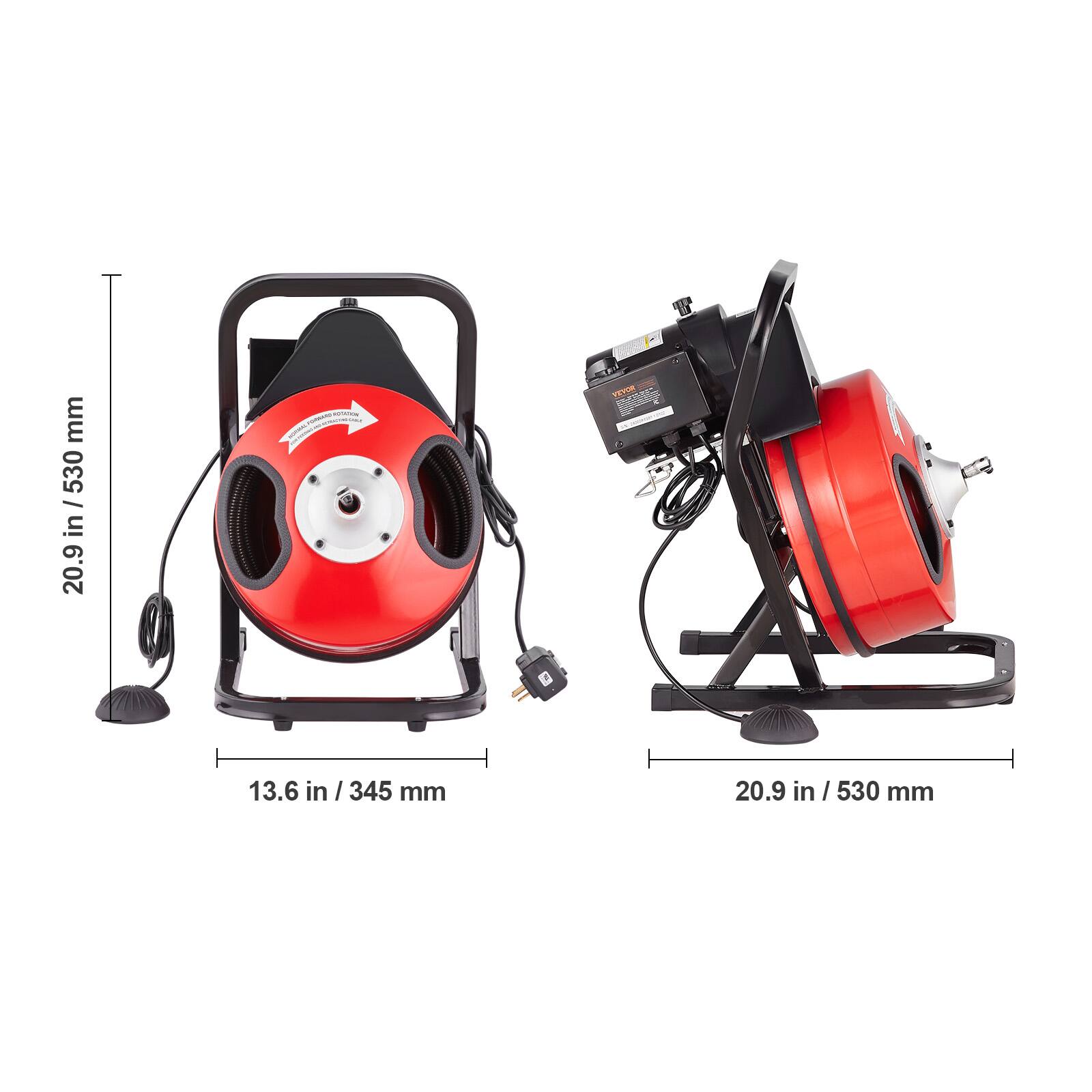 13.6 in / 345 mm
20.9 in / 530 mm
20.9 in / 530 mm