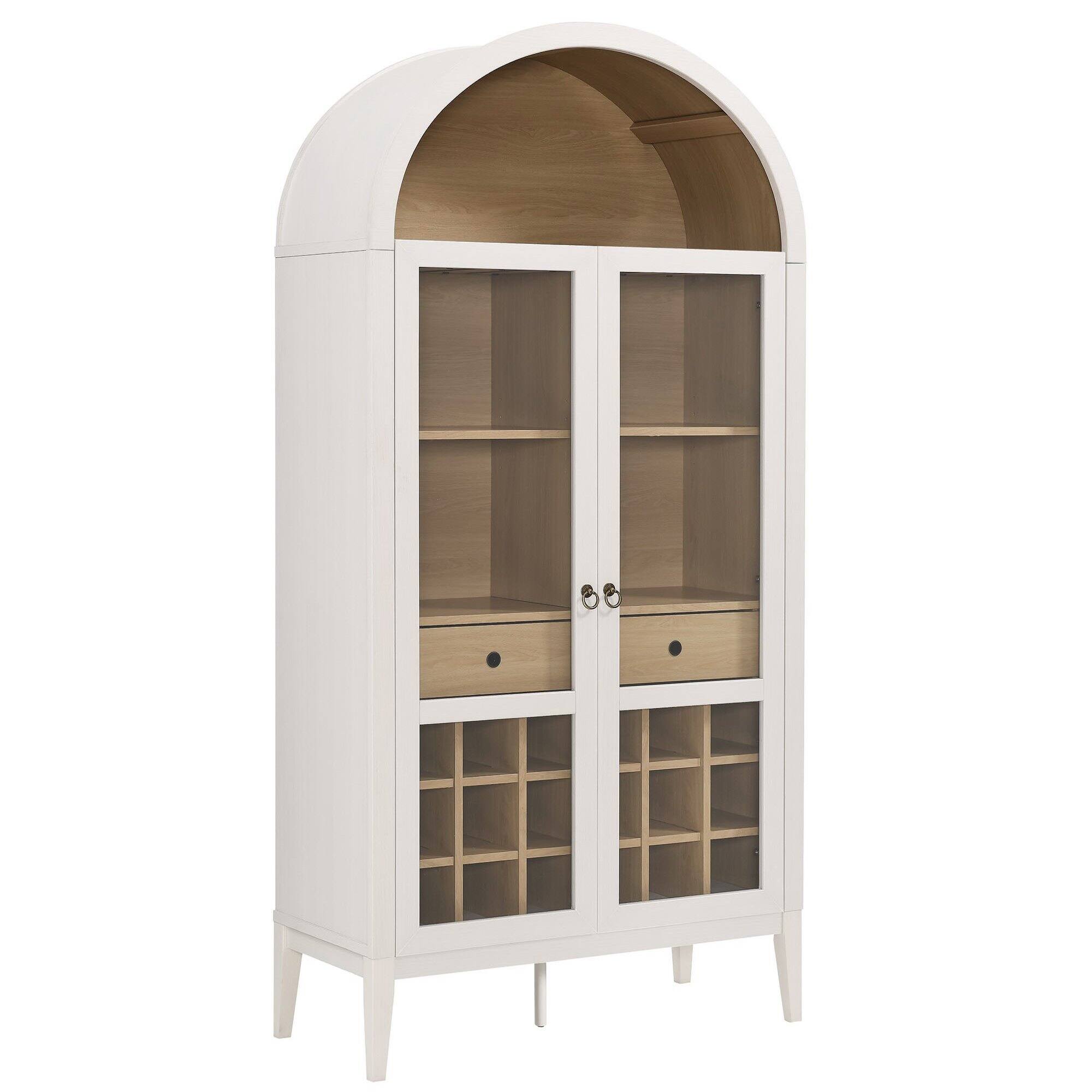 Angle. Modway - Nolan Arched Bar Cabinet by Modway - Ivory Oak.
