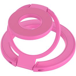 Dteck - Three-Foldable Double-Sided Phone Kickstand,Car Mount Compatible,Mag Safe Magnetic Phone Ring Stand,Metal Phone Holder - Rose