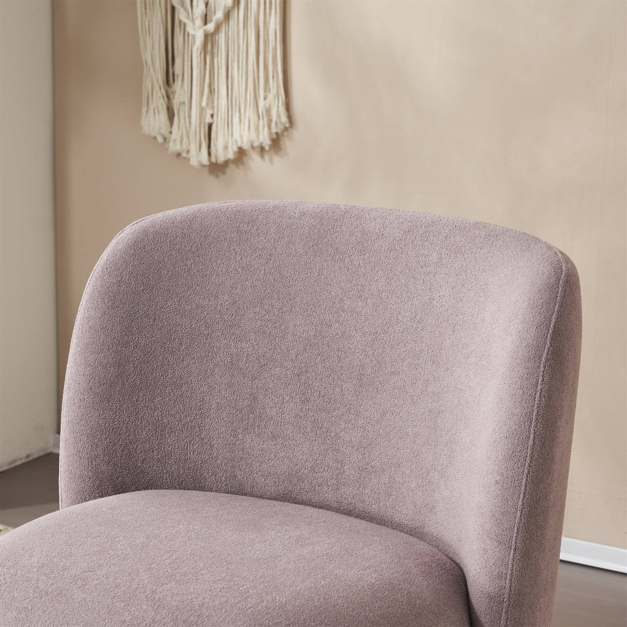 Alt View 3. Boyel Living - Purple Modern Low Back Upholstered Armless Living Room Chairs with Round Pine Wood Feet for Small Living Spaces - Purple.