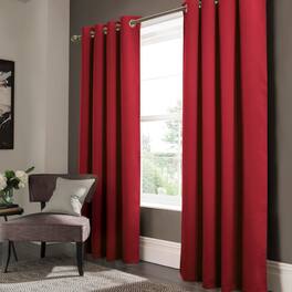 RT Designers Collection - Anchorage Blackout Grommet Curtain Panel 54" x 84" - Red
