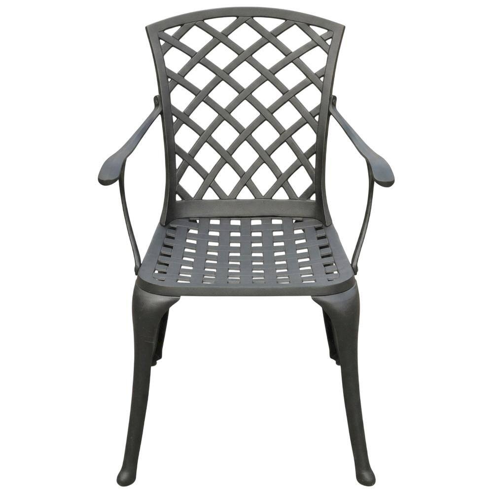 Back. Outdoor Escape - Black outdoor armchair set with high backrests and sturdy construction - Black.