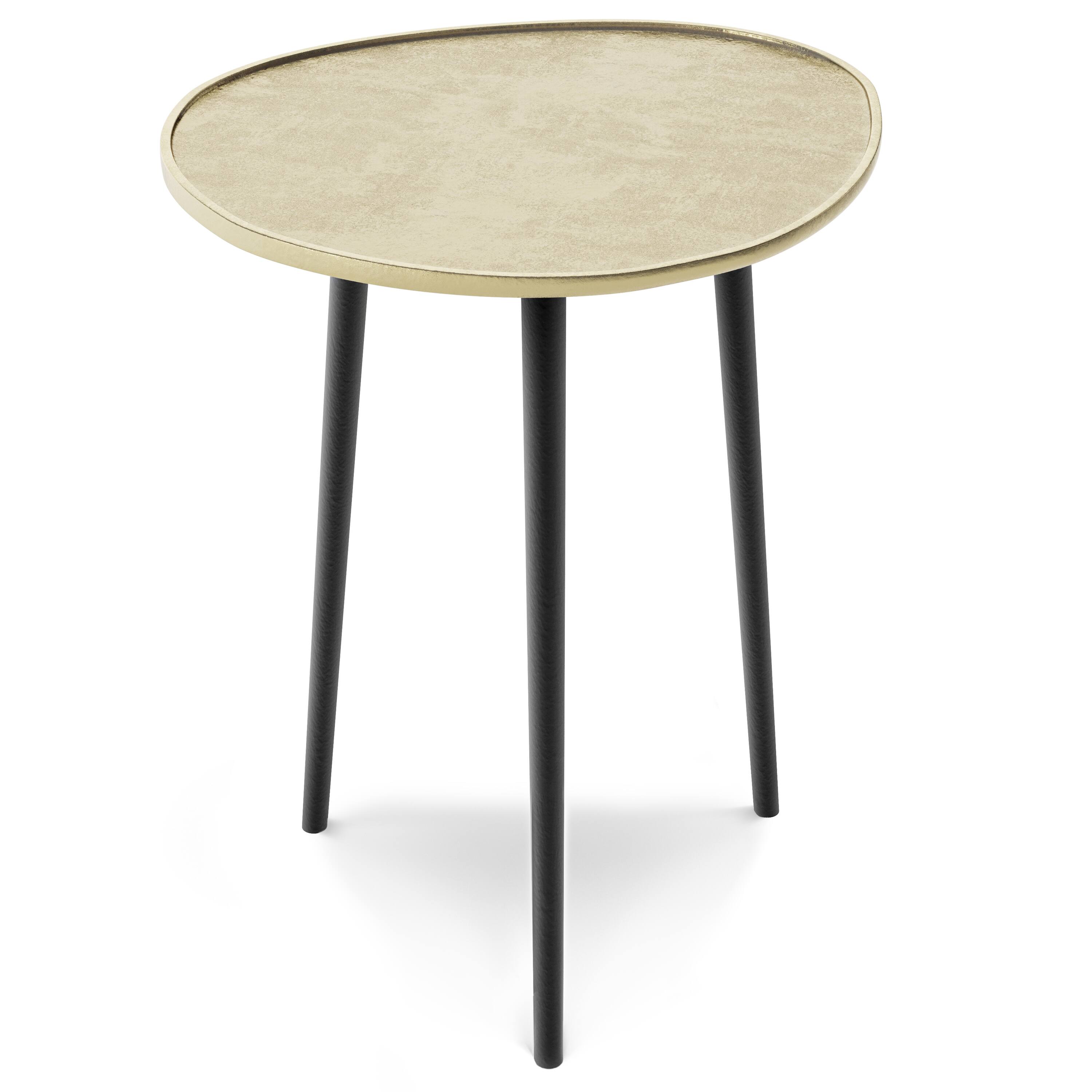 Angle. Simpli Home - Tanner Metal Side Table - Gold.