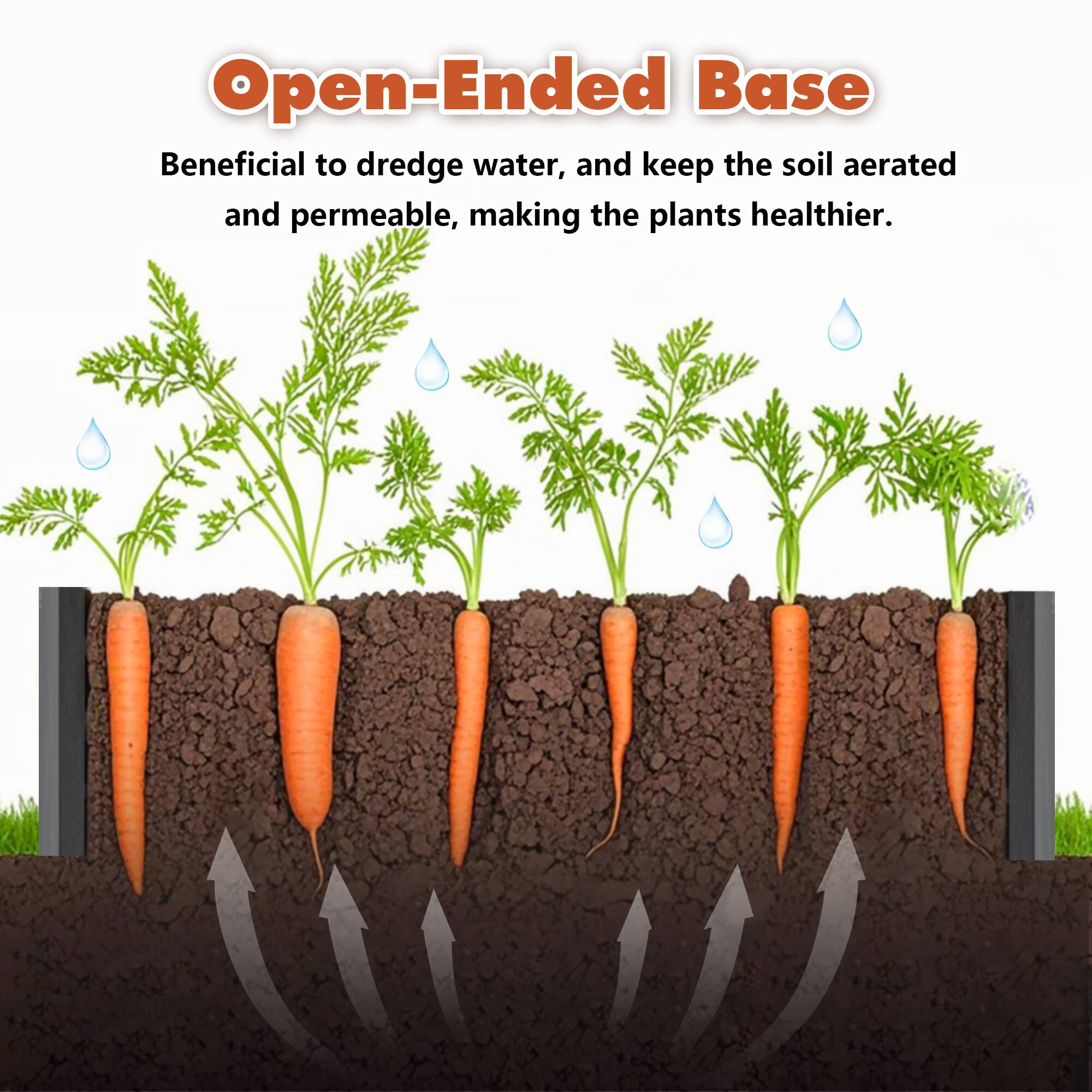 Open-Ended Base

Beneficial to dredge water, and keep the soil aerated and permeable, making the plants healthier.