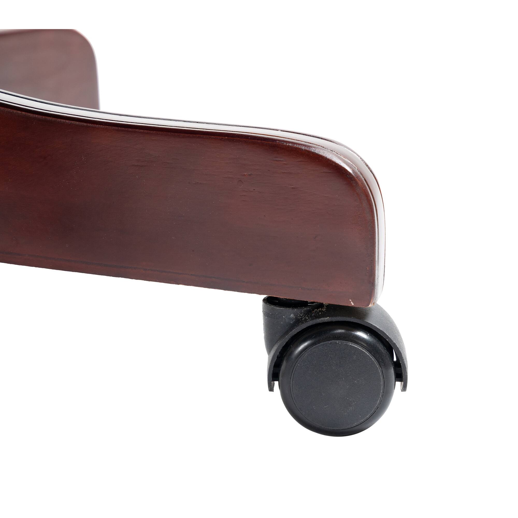 Back. Spaco - Spaco Ergonomic Executive Office Chair, High Back Reclining, Thick Padded, PU Leather, Glide Casters, for Home Office - Burgundy.