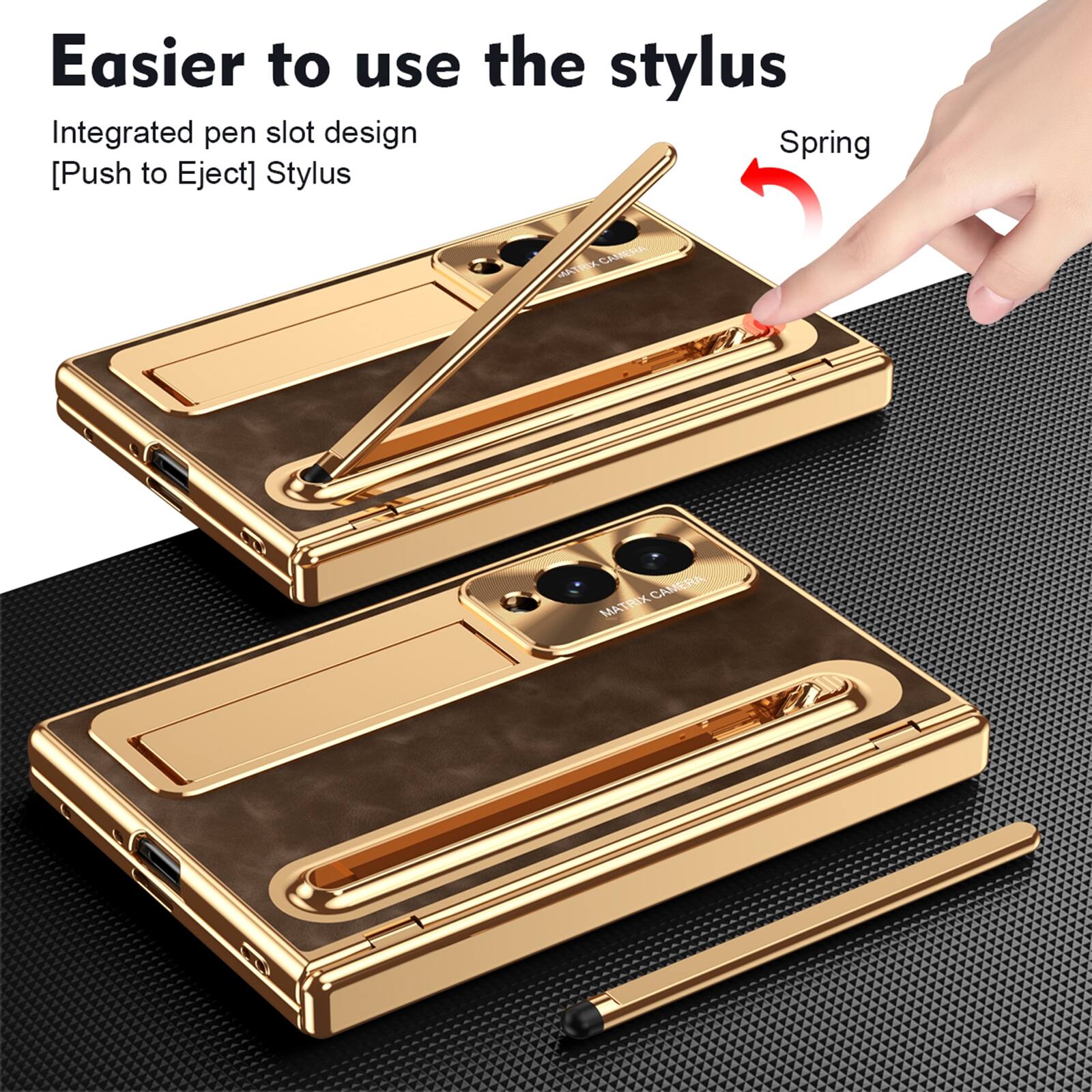Easier to use the stylus  
Integrated pen slot design  
[Push to Eject] Stylus  
MATRIX CAMERA  
MATRIX CAMERA