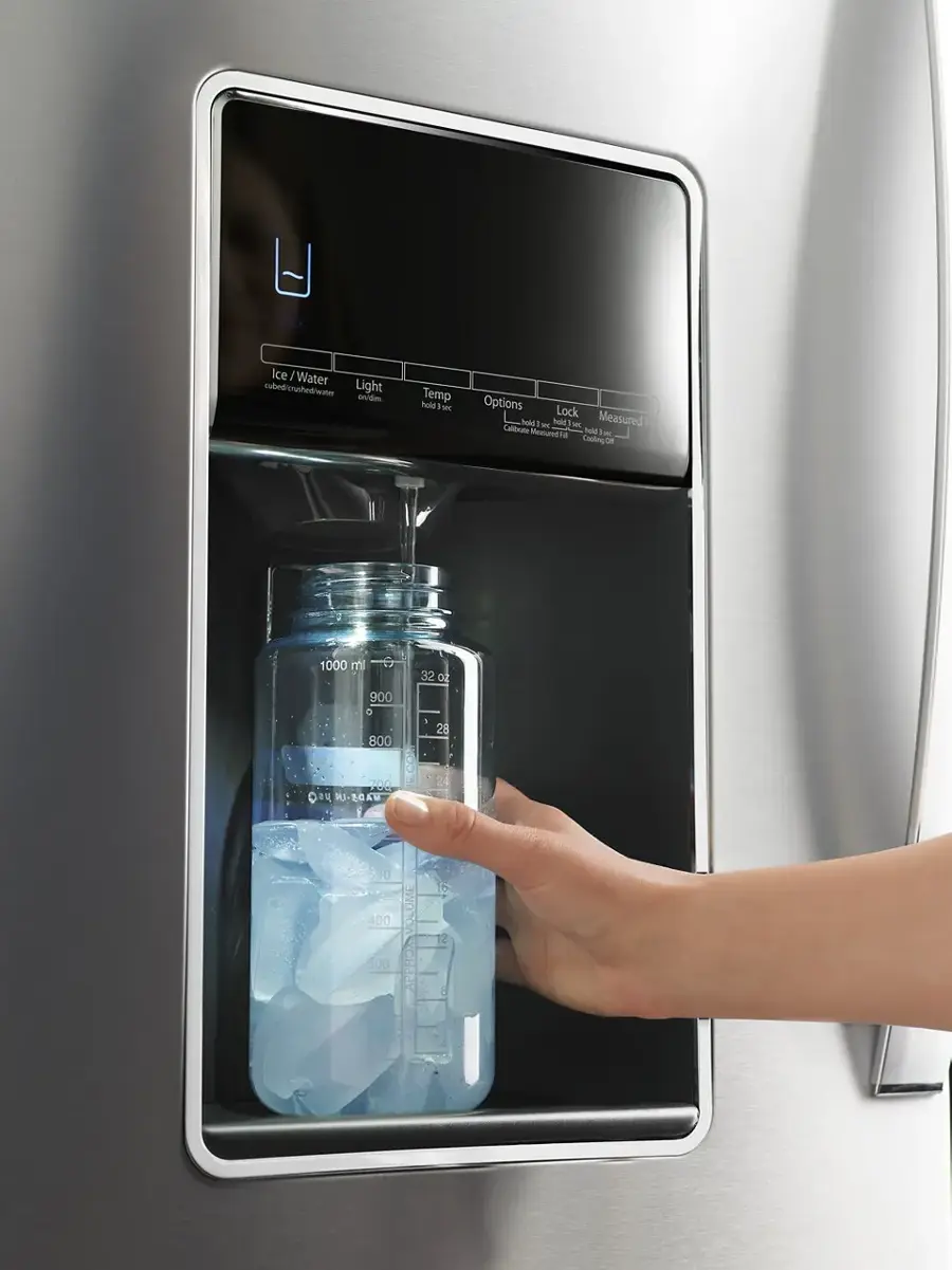 The text on the image reads:

"Ice / Water cubed/cold/cold water cubed Light orvidim Temp hold3 - Options Lock L held - Measured Calibrate Measured Tall 1.0 L - 900 ml - 800 ml - 700 ml - 600 ml - 500 ml - 400 ml - 300 ml - 200 ml - 100 ml - 50 ml - 25 ml - 10 ml - 5 ml - 2 ml - 1 ml - 500 ml - 400 ml - 300 ml - 200 ml - 100 ml - 50 ml - 25 ml - 10 ml - 5 ml - 2 ml - 1 ml - 500 ml - 400 ml - 300 ml - 200 ml - 100 ml - 50 ml - 25 ml - 10 ml - 5 ml - 2 ml - 1 ml - 500 ml - 400 ml - 300 ml - 200 ml - 100 ml - 50 ml - 25 ml - 10 ml - 5 ml - 2 ml - 1 ml - 500 ml - 400 ml - 300 ml - 200 ml - 100 ml - 50 ml - 25 ml - 10 ml - 5 ml - 2 ml - 1 ml - 500 ml - 400 ml - 300 ml - 200 ml - 100 ml - 50 ml - 25 ml - 10 ml - 5 ml - 2 ml - 1 ml - 500 ml - 400 ml - 300 ml -