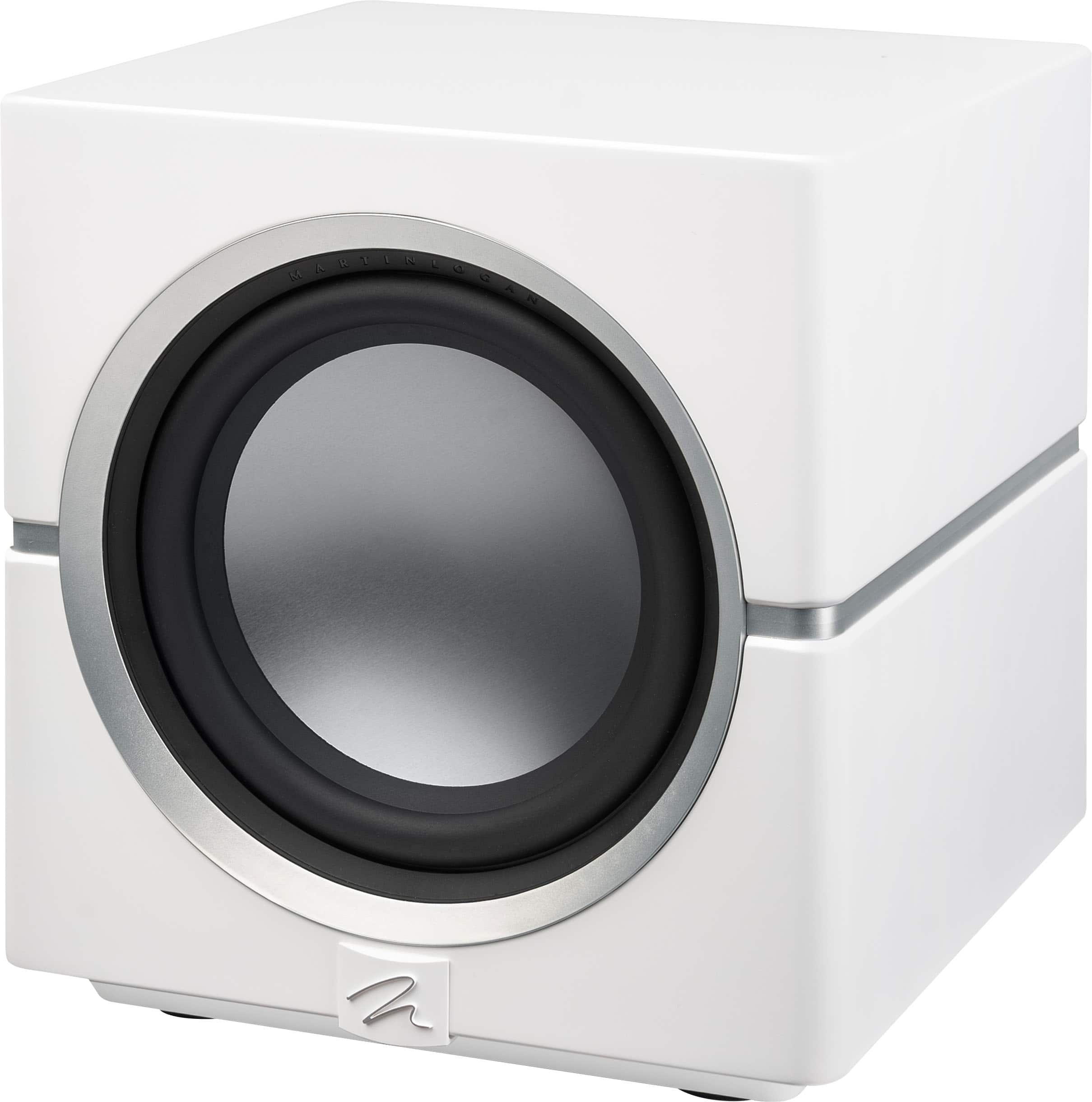 Back. MartinLogan - Dynamo 10, 10” Sealed, Powered Subwoofer, with Magnitude MT-1kW Amplifier, Sub Control App, and Wireless Built-In - Satin White.