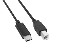 Cable Leader - USB 2.0 USB-C to USB-B Printer Cable, 480Mbps Shielded for Printer, Scanner, Audio Interface - Black