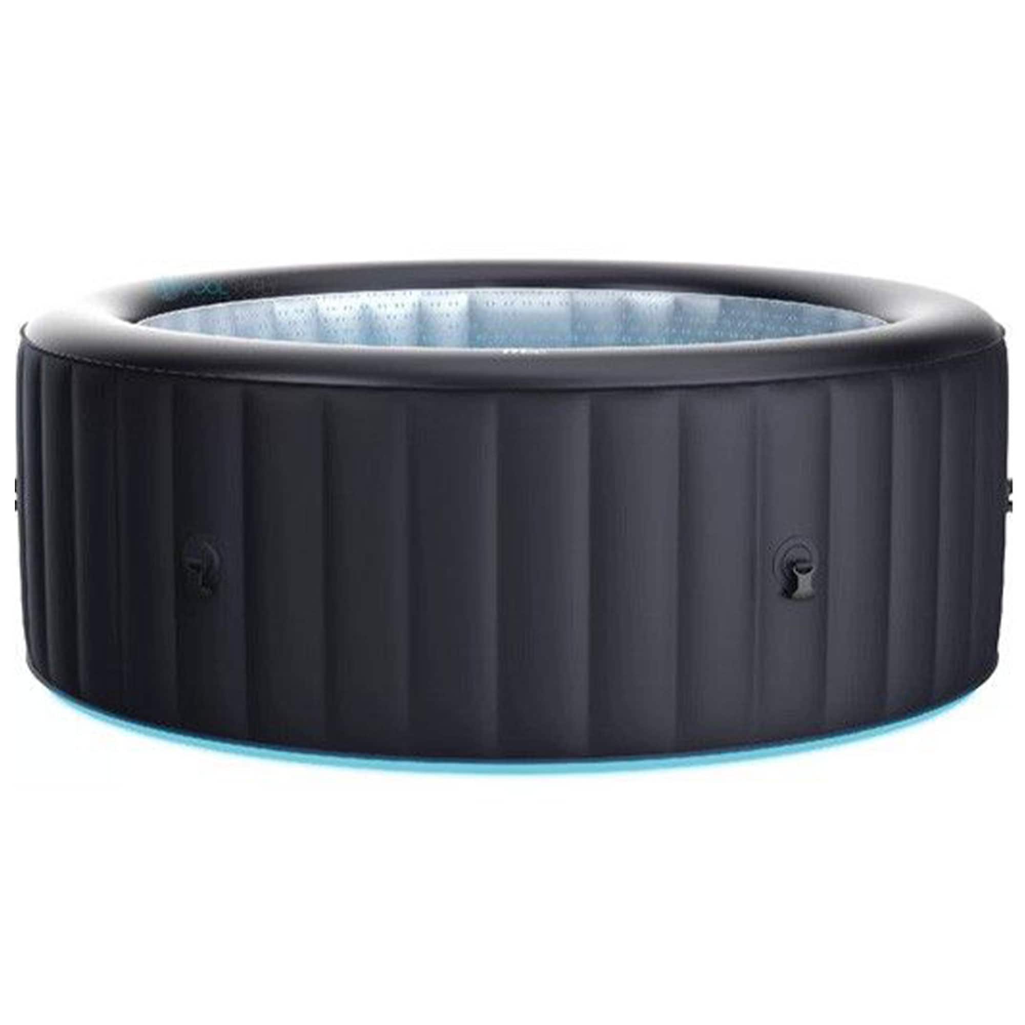 MSpa - Round Inflatable Bubble Spa, 4 to 6 Person Hot Tub with LED Lights, Aurora - Black price history on PriceWatchPro