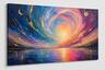FC Design - Large Canvas 24x36" Ready-to-Hang Celestial Harmony Art Painting Home Wall Décor - MultiColor