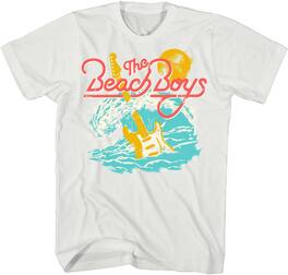 PopMarket - The Beach Boys - Beach Boys - Surfing Guitar T-Shirt - Large White 34081117A3 - APPAREL - Multicolor