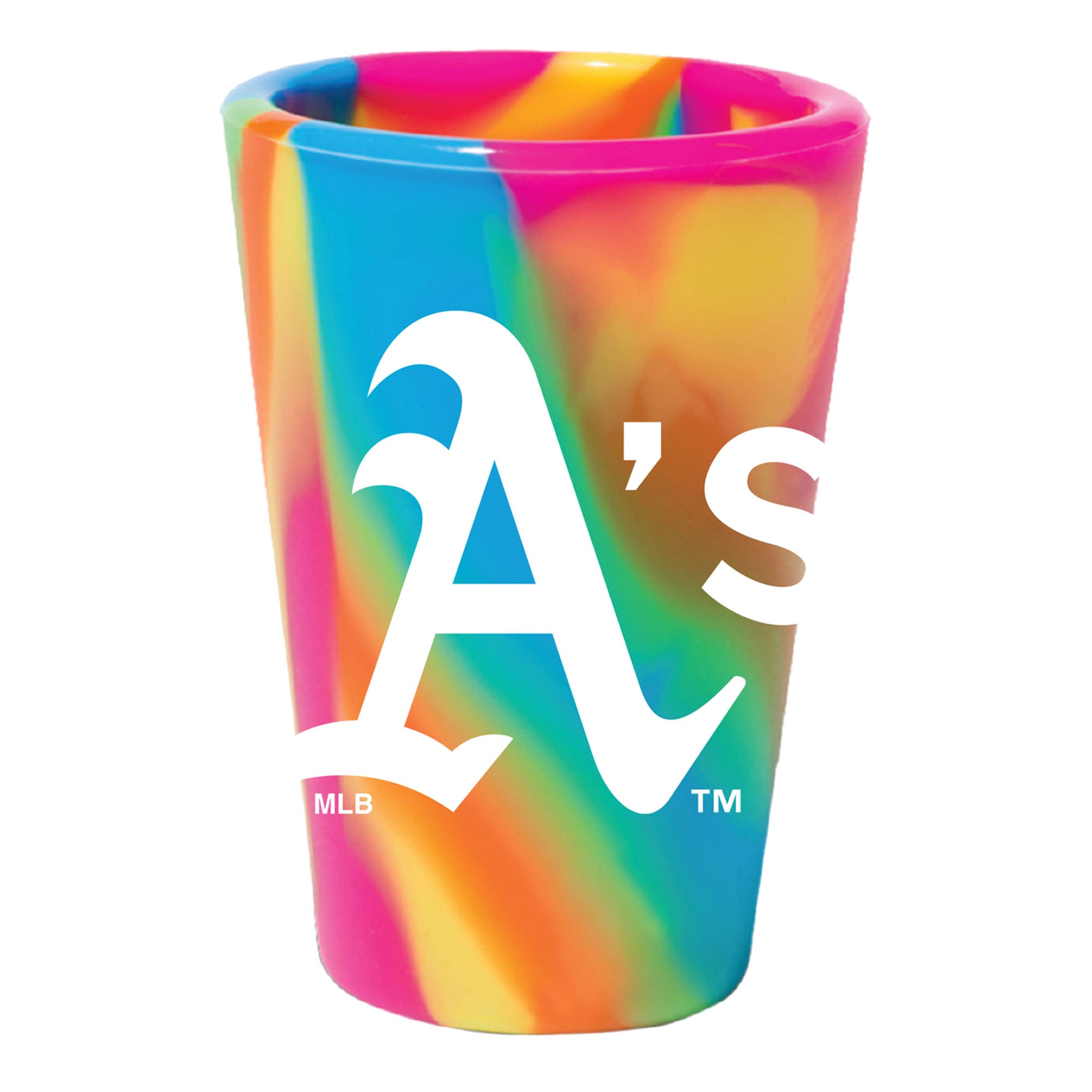 Front. WinCraft - Athletics 1.5oz. Hippie Hop Silicone Shot Glass - Multicolor.