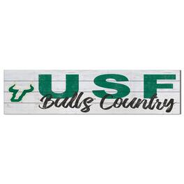 Jardine - South Florida Bulls 10'' x 40'' Logo Sign - White