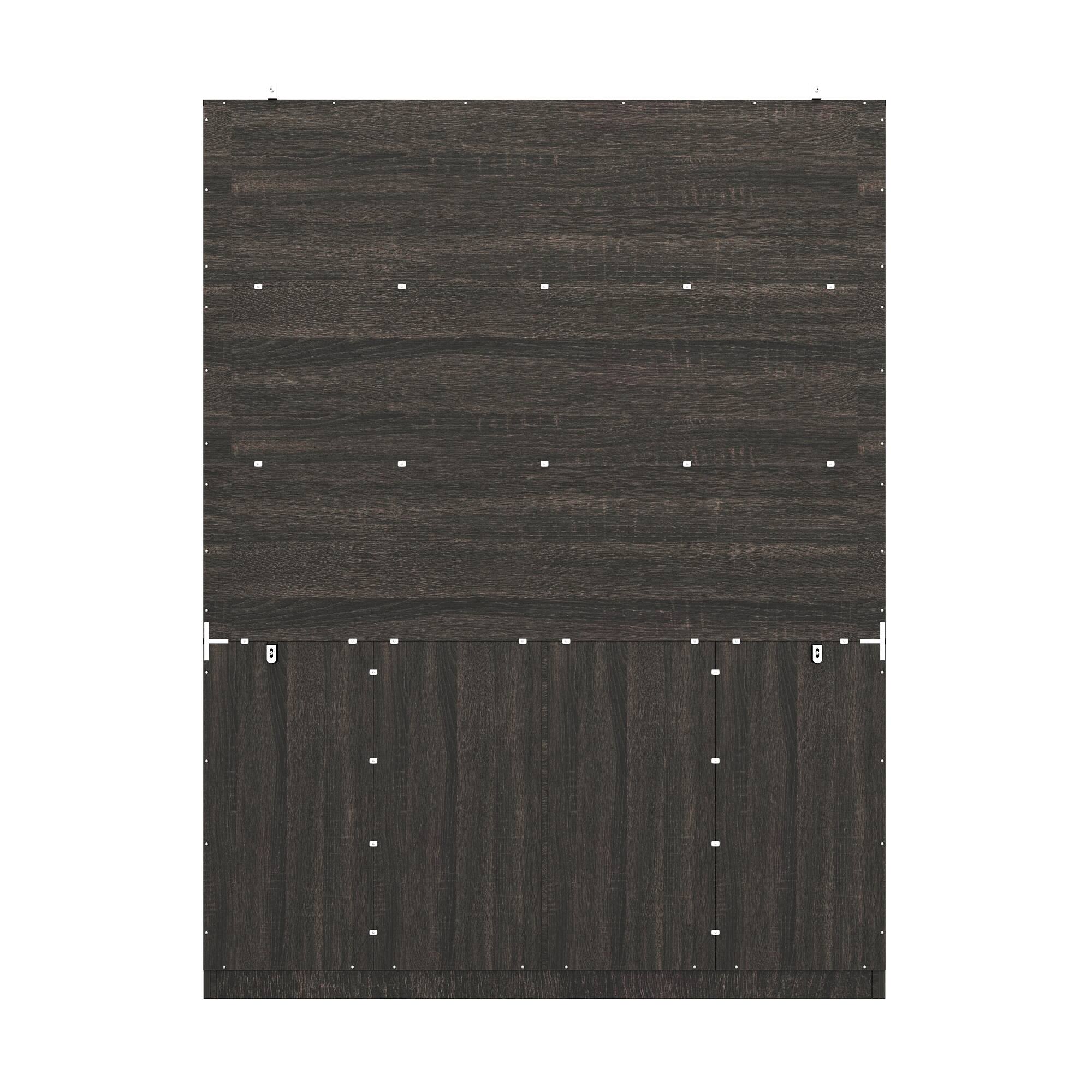 Back. Famapy - Famapy Tempered Glass - Door Display & Storage Cabinet - Black.