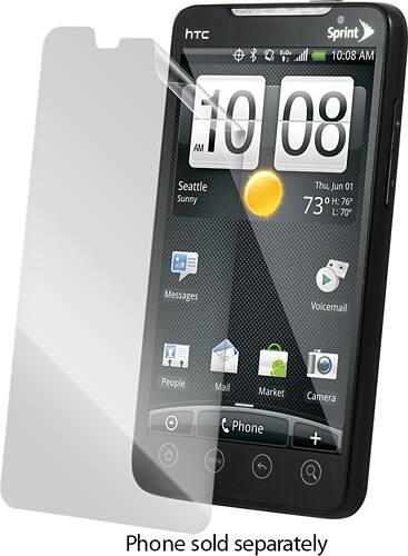 Angle Standard. ZAGG - Smudge Free Shield for HTC EVO Mobile Phones - Clear.