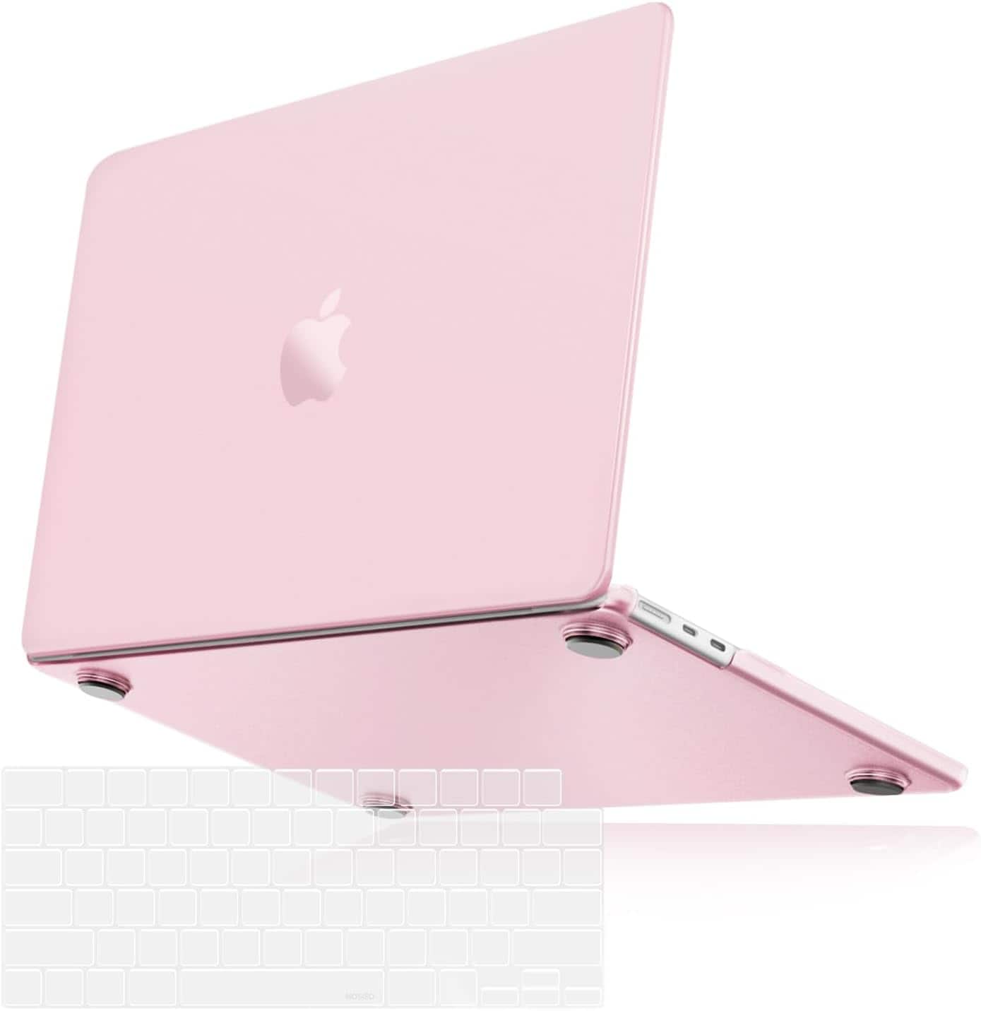 mosiso - Ultra-Thin Hard Shell Case & Keyboard Cover for MacBook Air 13 inch (A3449 A3240 A3113 A2681 2022–2026) - Baby Pink