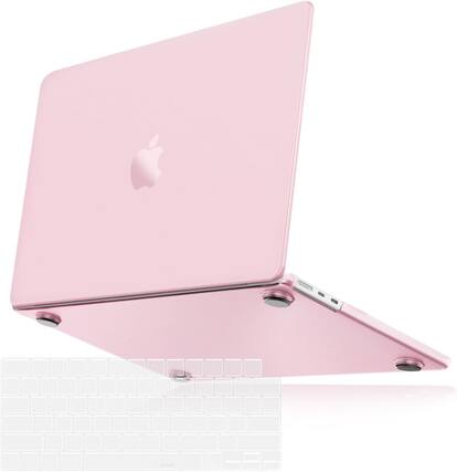 Front. mosiso - Ultra-Thin Hard Shell Case & Keyboard Cover for MacBook Air 13 inch (A3449 A3240 A3113 A2681 2022–2026) - Baby Pink.