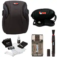 - Focus Memory Card Wallet
- Focus Source Gear Card
- Focus Cleaning Solution
- Focus Cleaning Pads
- Focus USB Adapter
- Focus Cleaning Brush