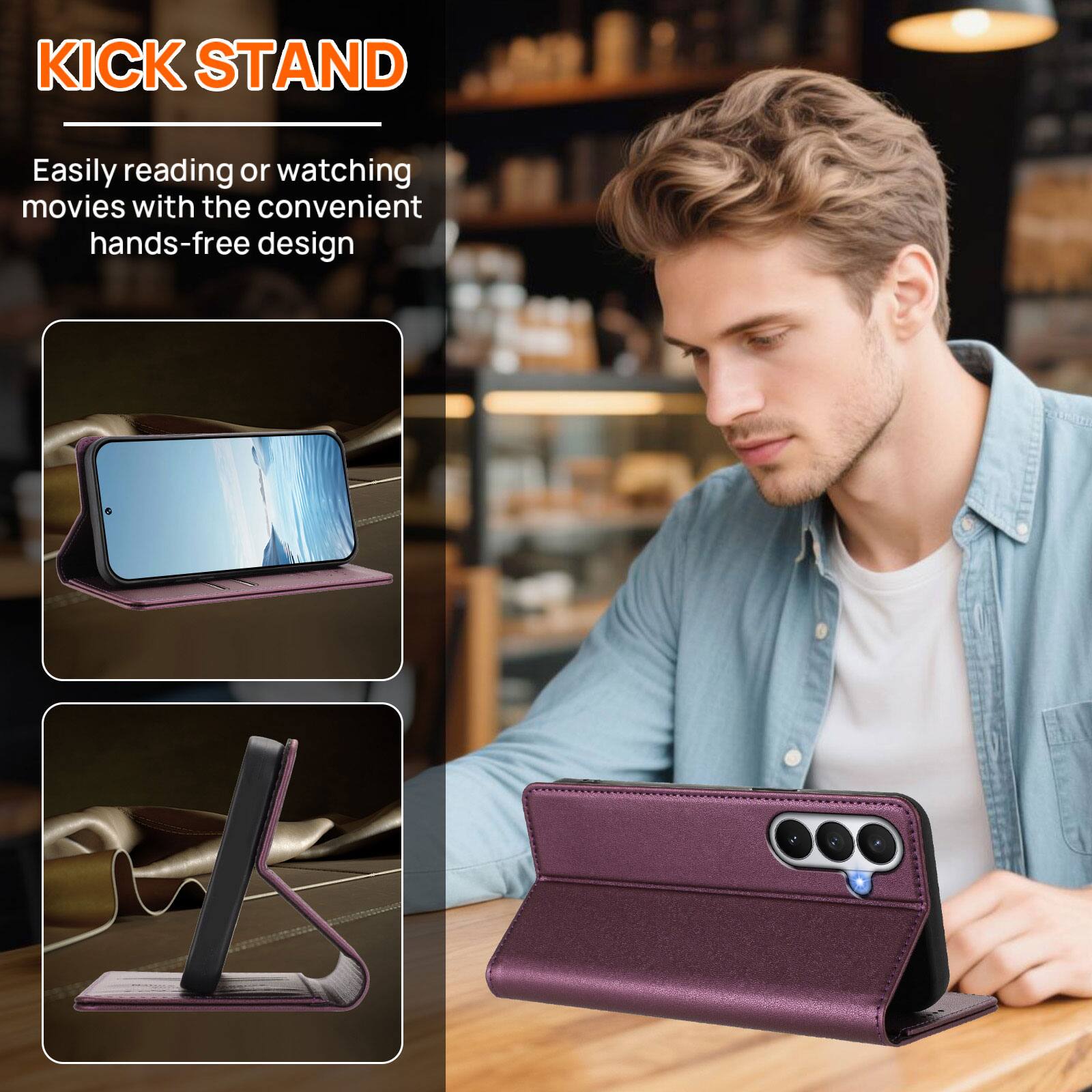 KICK STAND

Easily reading or watching movies with the convenient hands-free design