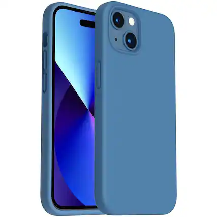 Front. Entronix - Entronix Soft-Touch Liquid Silicone Case for iPhone 15 Plus - Ultimate Protection and Style - Aqua.