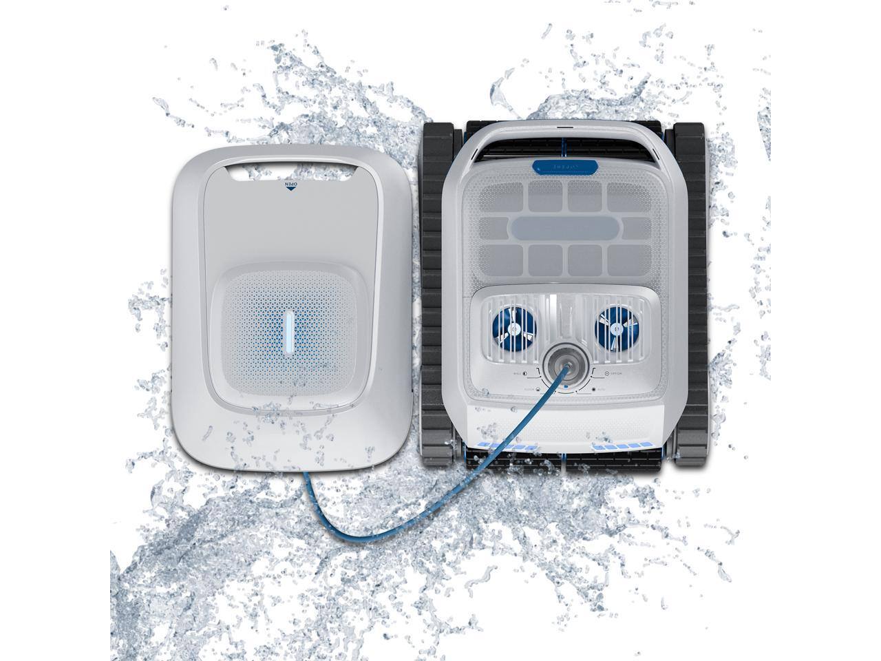 Alt View 3. AiRROBO - AIRROBO All-In-1 Pool Cleaner + Surface Skimmer (Floor, Walls, Waterline and Surface Cleaning),150min Runtime.