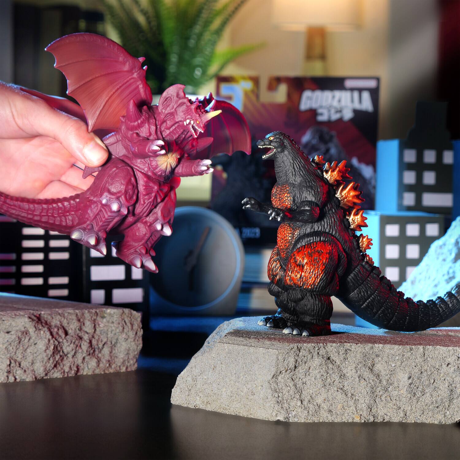 Alt View 4. Bandai - Godzilla Burning Godzilla Soft Vinyl Deluxe Kaiju Figure   - Collectibles - Multicolor.