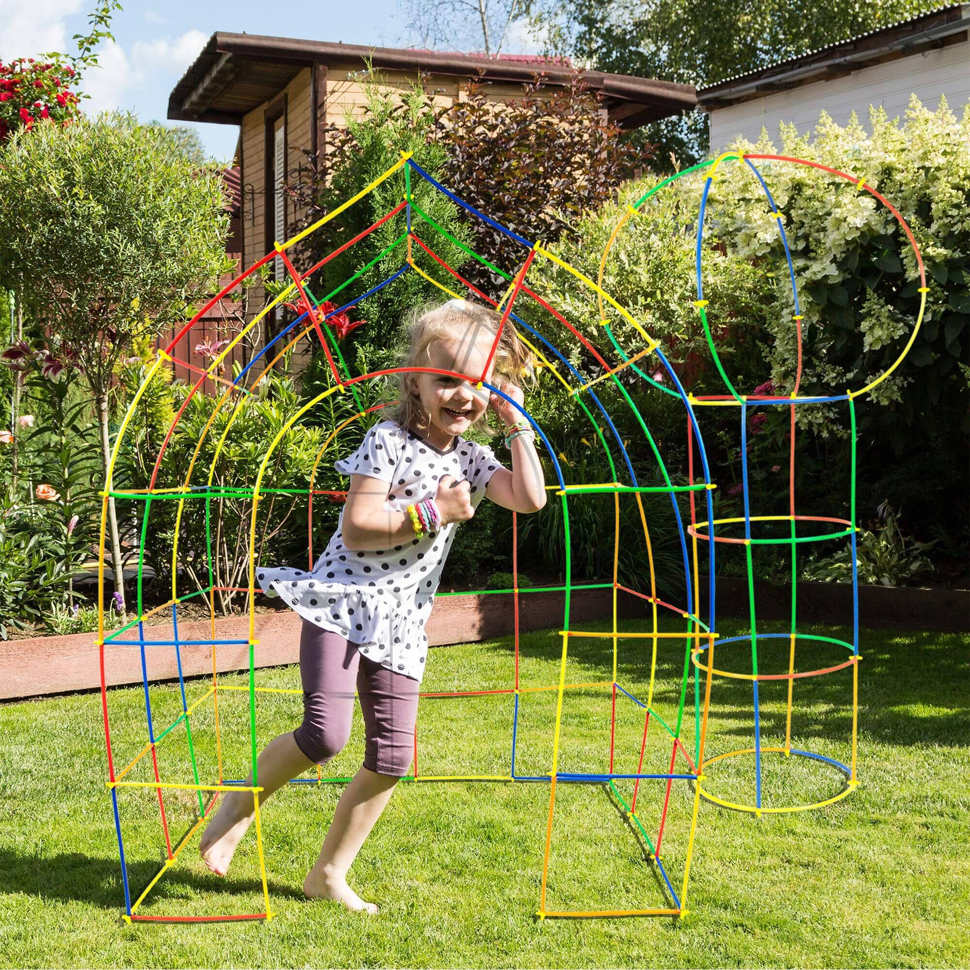 Alt View 1. PicassoTiles - PicassoTiles 600 PC Straw Kit, Construction Building Set, STEM Learning Toy for Kids Ages 3+.