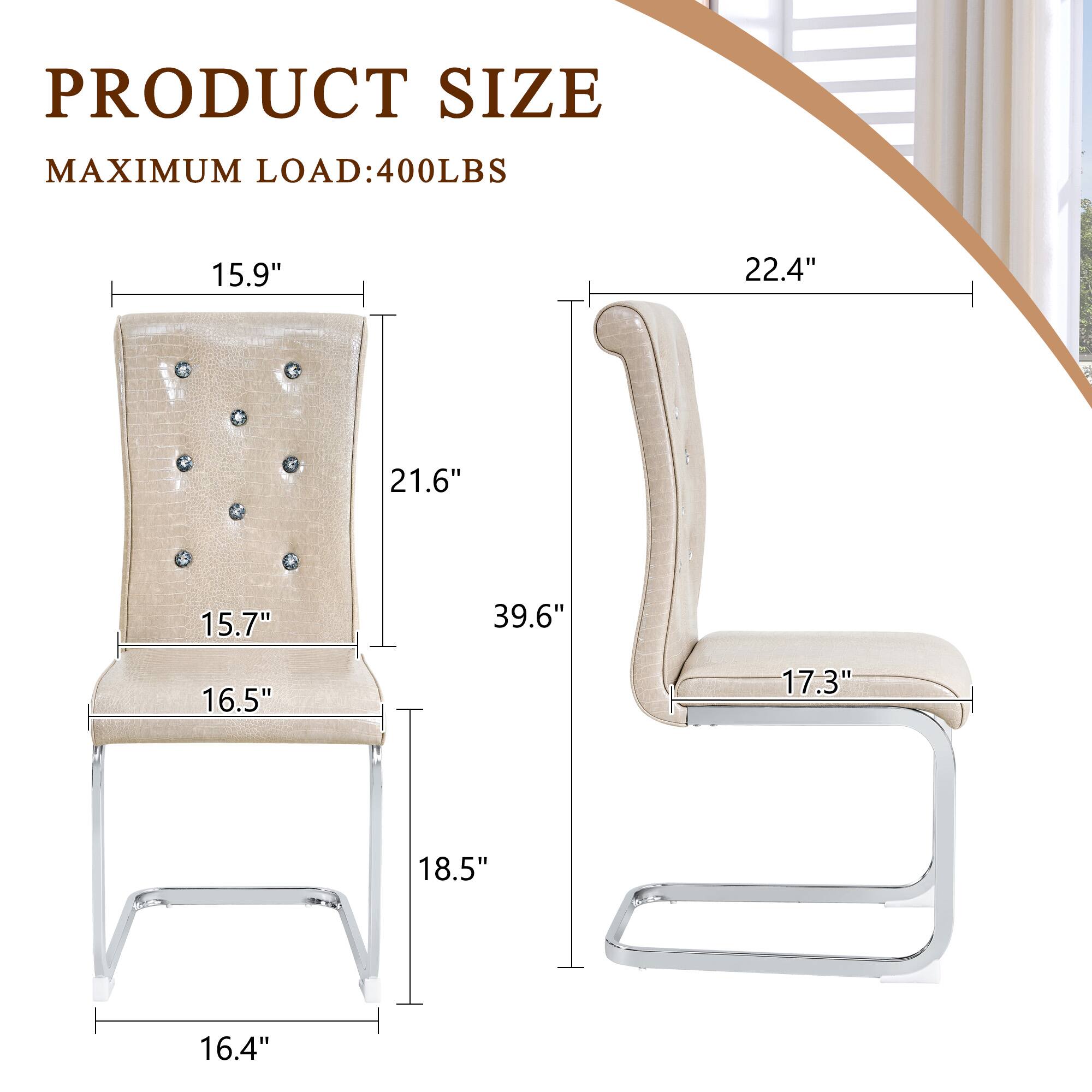 PRODUCT SIZE  
MAXIMUM LOAD: 400LBS  

15.9"  
21.6"  
15.7"  
16.5"  
18.5"  
16.4"  

22.4"  
39.6"  
17.3"